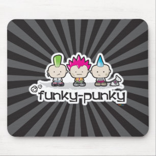ファンキーPunkyの黒いマウスパッド マウスパッド