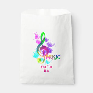 ファンキーRainbow Music Noteテーマパーソナライズされた フェイバーバッグ