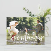 ファンキーScript結婚's Thank You Photo Card サンキューカード (スタンド正面)