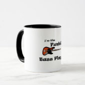 ファンクおもしろいベースプレーヤーコーヒーマグ マグカップ (正面左)