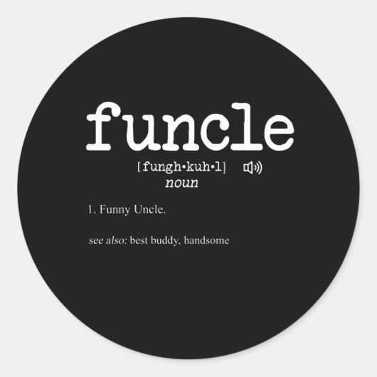 ファンクおもしろいル叔父 ラウンドシール (正面)