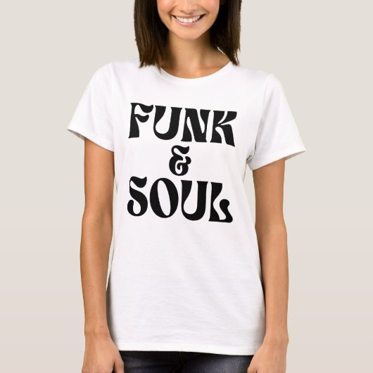 ファンクとソウルの音楽デザイン Tシャツ (正面)