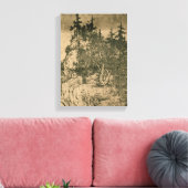 ファンクアン – 山と川の中を旅する人たち キャンバスプリント (インサイチュ (リビング))