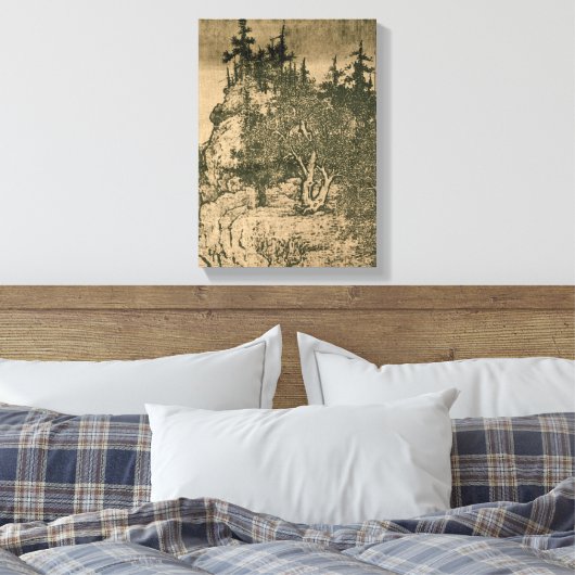 ファンクアン – 山と川の中を旅する人たち キャンバスプリント (インサイチュ (寝室))