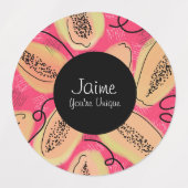 ファンクポップ・アートのパパイヤス弁当 ラベル (デザイン2)