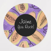 ファンクポップ・アートのパパイヤス弁当 ラベル (デザイン1)