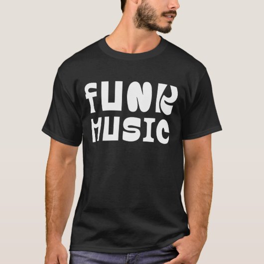 ファンクミュージックのロゴデザイン Tシャツ (正面)