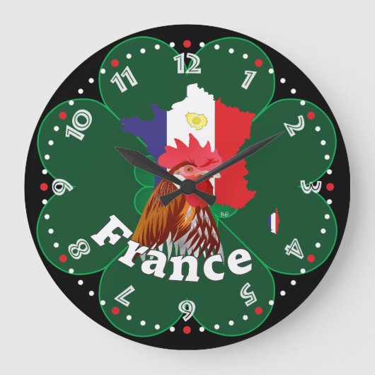 ファンクライヒ – フランスユール ラージ壁時計 (正面)