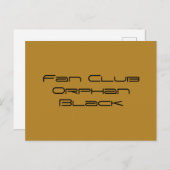 ファンクラブオーファン黒の幾何学的フォント ポストカード (正面/裏面)