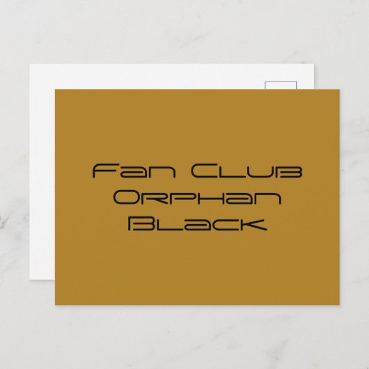ファンクラブオーファン黒の幾何学的フォント ポストカード (正面/裏面)