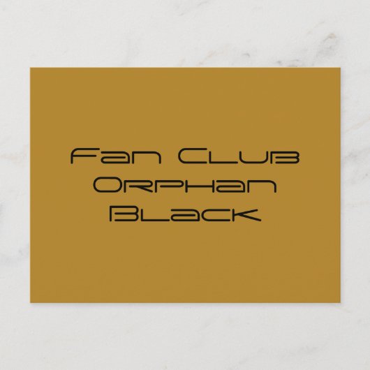 ファンクラブオーファン黒の幾何学的フォント ポストカード (正面)