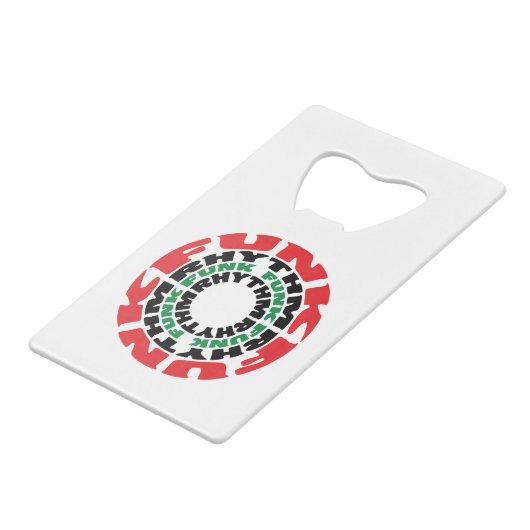 ファンクリズムファンクファンクリズム クレジットカード栓抜き (正面アングル)