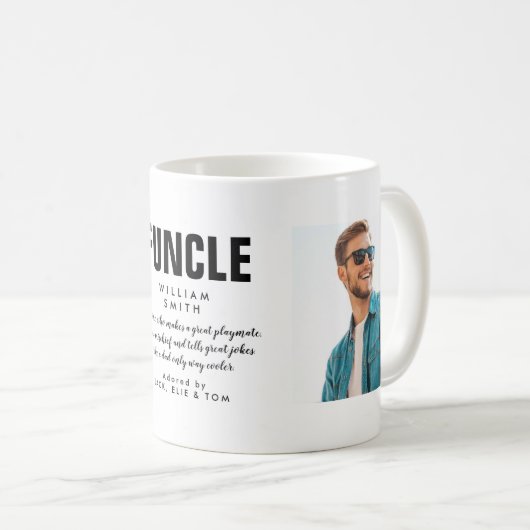 ファンクルおもしろいアンクル引用文フォトコーヒーマグ コーヒーマグカップ (正面右)