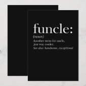 ファンクル(おじの別名、もっとかっこいい) 招待状 (正面/裏面)