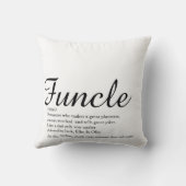 ファンクル クール ファン アンクル 面白い名言 黒と白 クッション (裏面)