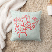 ファンコーラルデザイナーアクセント装飾用クッション クッション (ブランケット)