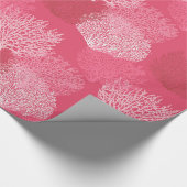 ファンコーラルプリントサンジェックスオブコーラルピンク ラッピングペーパー (角)