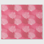 ファンコーラルプリントサンジェックスオブコーラルピンク ラッピングペーパー (フラット)