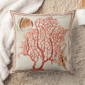 ファンコーラル海ビーチエンジェルトロピカルフィッシュレッド クッション (ブランケット)