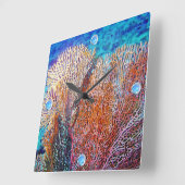 ファンコーラル スクエア壁時計 (傾斜)