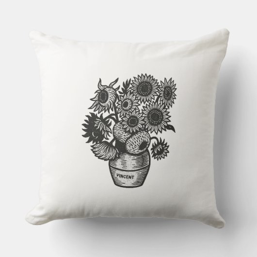 ファンゴッホのひまわり クッション (正面)