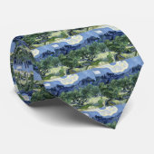 ファンゴッホのオリーブの木の風景絵を描ズ ネクタイ (ロール)