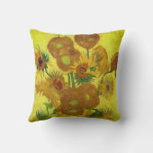 ファンゴッホのサンフラワーズヴィンテージファインアート クッション (裏面)