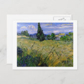 ファンゴッホのヒノキと緑の小麦畑。 ポストカード (正面/裏面)