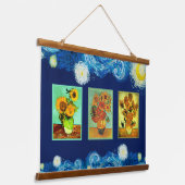 ファンゴッホのヒマワリ・シリーズ 吊り下げ型タペストリー (傾斜あり)