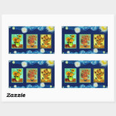 ファンゴッホのヒマワリ・シリーズ 長方形シール (シート)