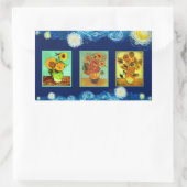 ファンゴッホのヒマワリ・シリーズ 長方形シール (バッグ)