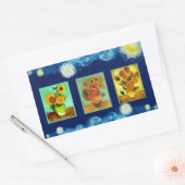 ファンゴッホのヒマワリ・シリーズ 長方形シール (封筒)