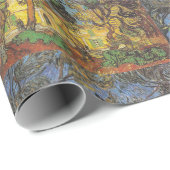 ファンゴッホの木々の庭にクラシック、印象派 ラッピングペーパー (ロールコーナー)