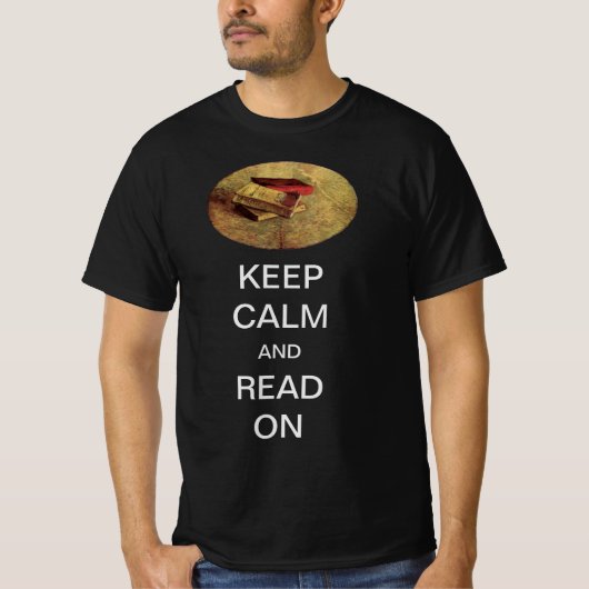 ファンゴッホの本、保ヴィンテージは穏やか読にオン Tシャツ (正面)