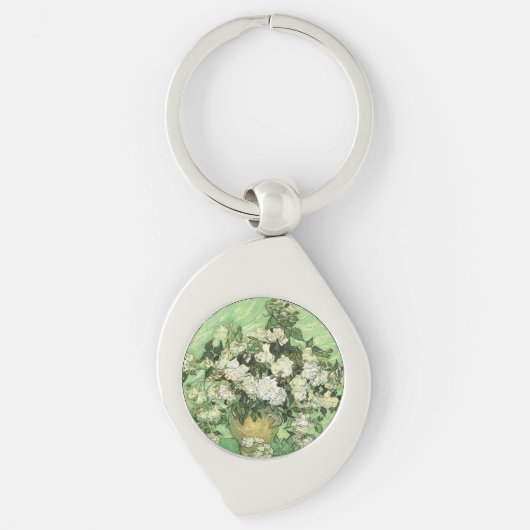 ファンゴッホの花が花瓶 キーホルダー (正面)