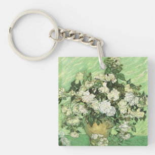 ファンゴッホの花が花瓶 キーホルダー