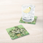 ファンゴッホの花が花瓶 スクエアペーパーコースター (インサイチュ)