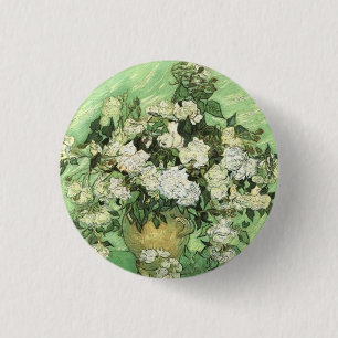 ファンゴッホの花が花瓶 缶バッジ