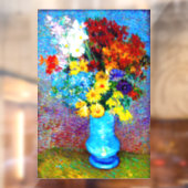 ファンゴッホの花が青い花瓶 ウィンドウサイン (シート2)