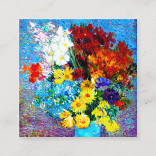 ファンゴッホの花が青い花瓶 エンクロージャーカード