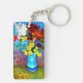 ファンゴッホの花が青い花瓶 キーホルダー (裏面)