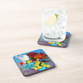 ファンゴッホの花が青い花瓶 コースター (右側)
