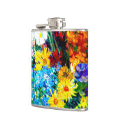 ファンゴッホの花が青い花瓶 フラスク (左)