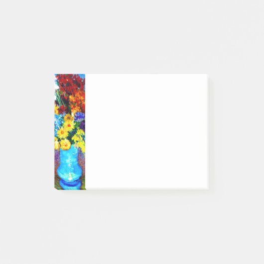 ファンゴッホの花が青い花瓶 ポストイット (正面)