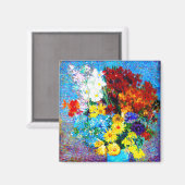 ファンゴッホの花が青い花瓶 マグネット (正面/裏面)