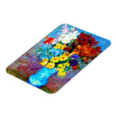 ファンゴッホの花が青い花瓶 マグネット (左側)