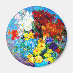 ファンゴッホの花が青い花瓶 マグネット
