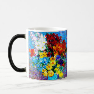 ファンゴッホの花が青い花瓶 モーフィングマグカップ