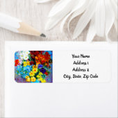 ファンゴッホの花が青い花瓶 ラベル (インサイチュ)