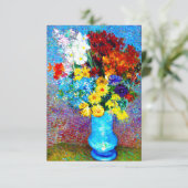ファンゴッホの花が青い花瓶 出欠カード (スタンド正面)
